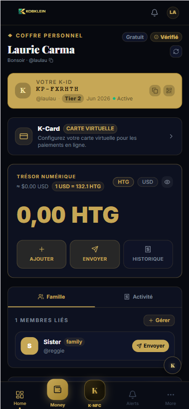 KobKlein Client dashboard
